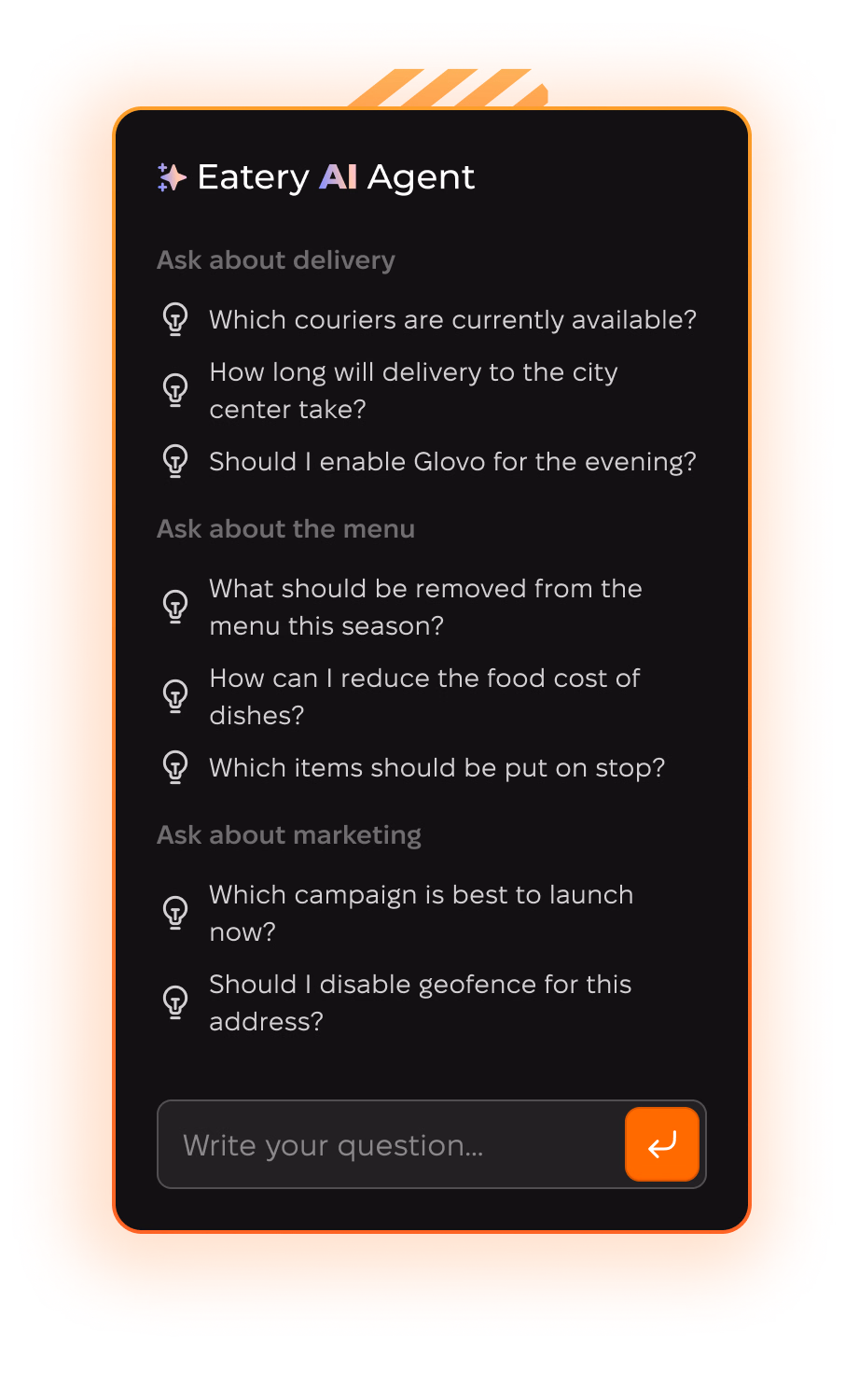 Automate your restaurant business with Eatery Club™ AI agent Automate your restaurant business with Eatery Club™ AI agent