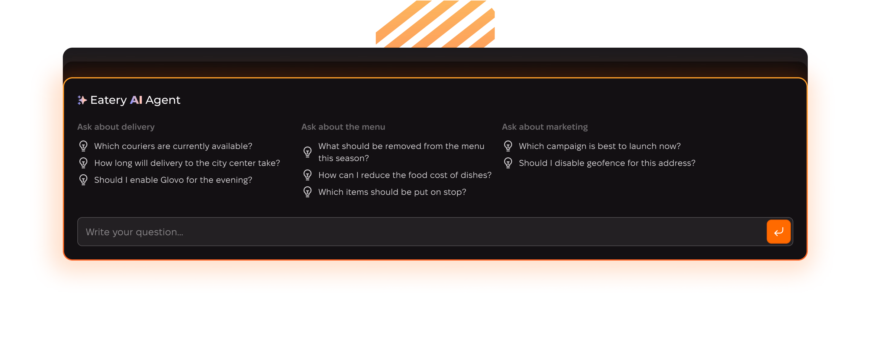 Automate your restaurant business with Eatery Club™ AI agent Automate your restaurant business with Eatery Club™ AI agent
