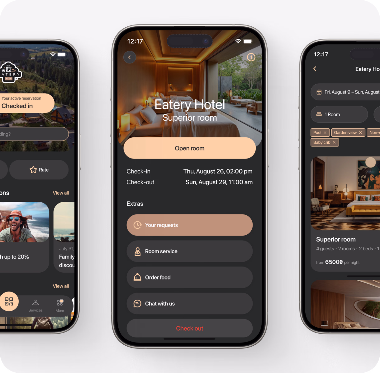 Everything a guest needs — in one interface Everything a guest needs — in one interface
