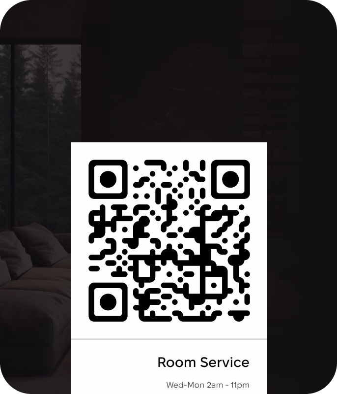 QR codes or tablets in rooms — the guest orders at their convenience QR codes or tablets in rooms — the guest orders at their convenience